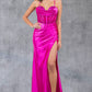 Fitted Beautiful Leg Slit Party Dress by Cinderella Couture USA AS8116J