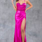 Fitted Beautiful Leg Slit Party Dress by Cinderella Couture USA AS8116J