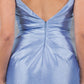 Glitter Satin Sleeveless Leg Slit Party Dress by Cinderella Couture USA AS8117J