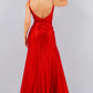 Glitter Satin Sleeveless Leg Slit Party Dress by Cinderella Couture USA AS8117J