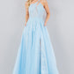 Sequin Tulle A-Line Leg Slit Party Dress by Cinderella Couture USA AS8118J
