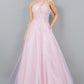 Sequin Tulle A-Line Leg Slit Party Dress by Cinderella Couture USA AS8118J
