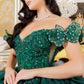 Off Shoulder Butterfly Quinceanera Dress by Cinderella Couture USA AS8120J