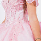 Off Shoulder Butterfly Quinceanera Dress by Cinderella Couture USA AS8120J