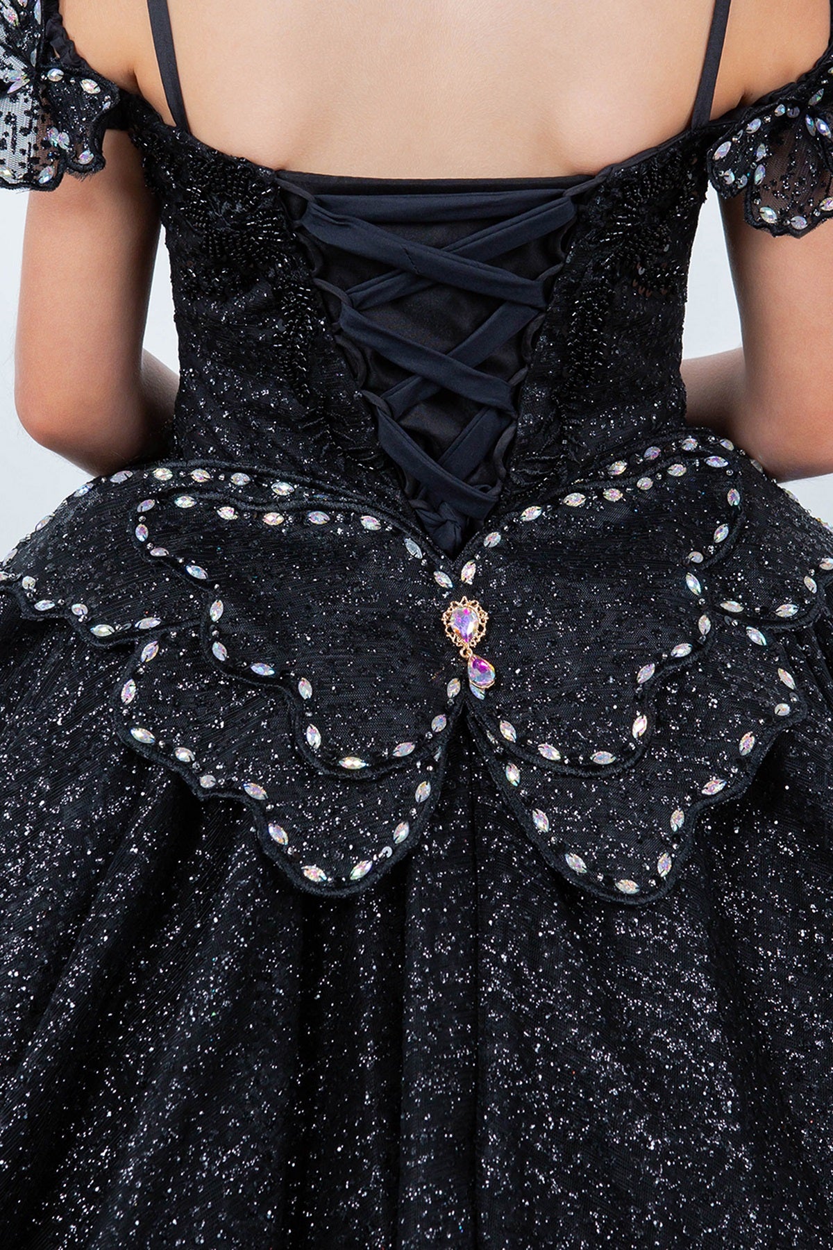 Layered Tulle with Tiered Train Girl Communion Dress by Cinderella Couture USA AS8120