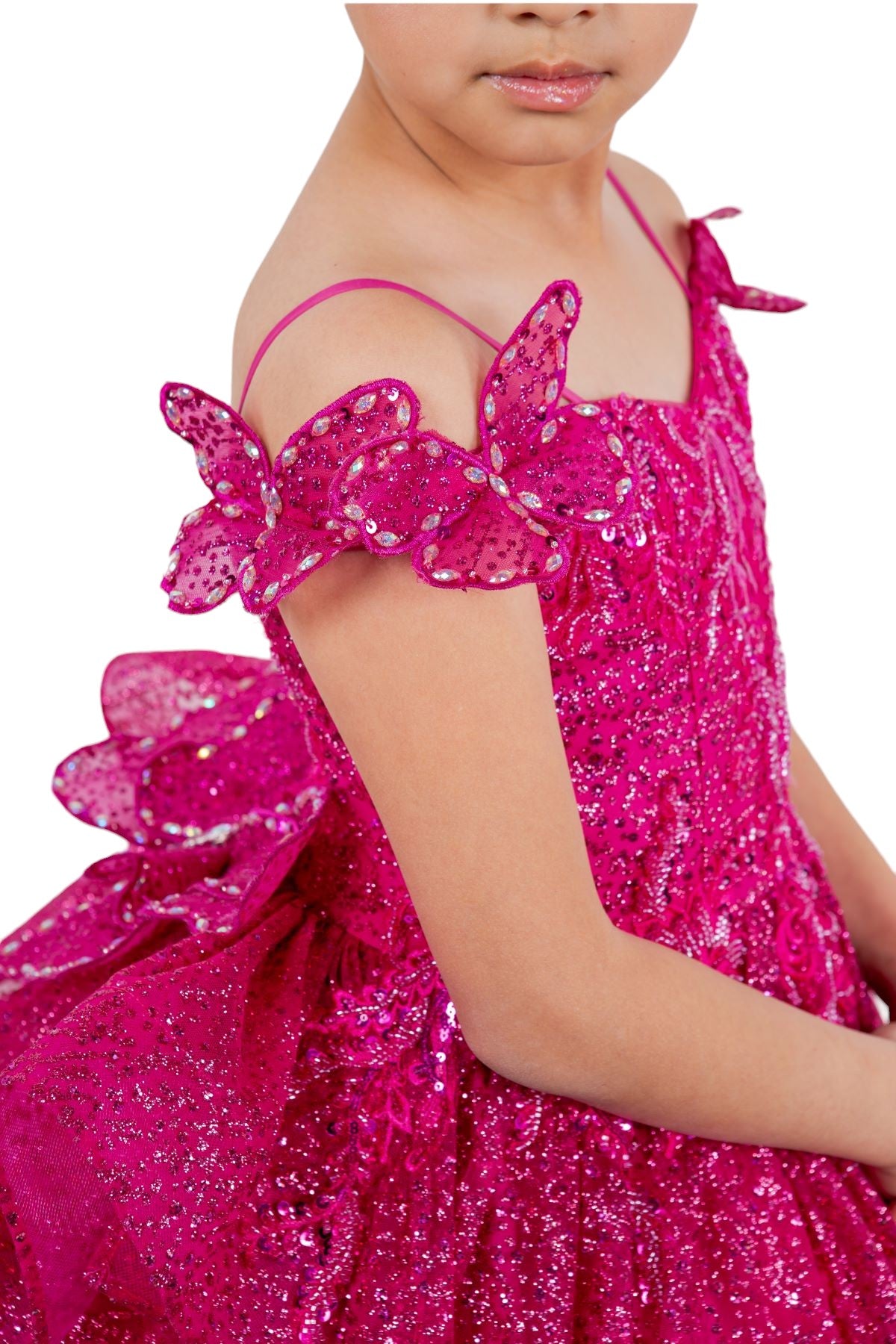 Layered Tulle with Tiered Train Girl Communion Dress by Cinderella Couture USA AS8120