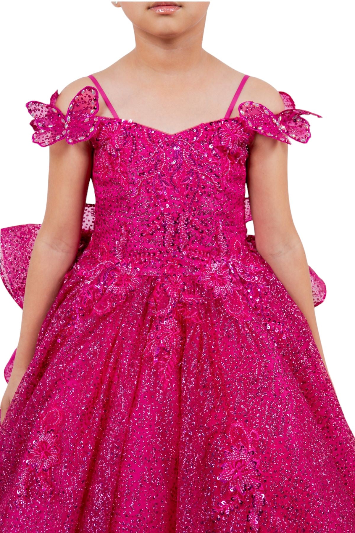 Layered Tulle with Tiered Train Girl Communion Dress by Cinderella Couture USA AS8120