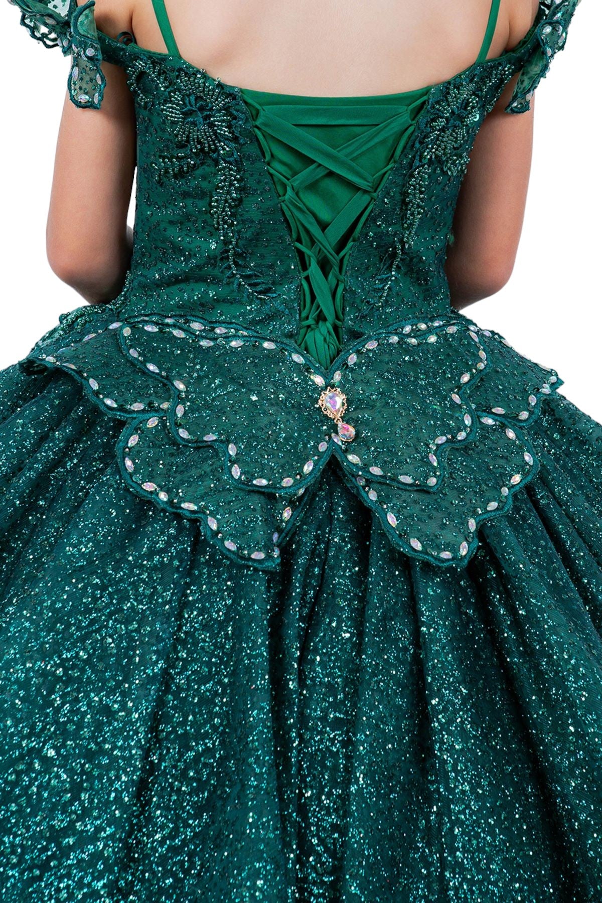 Layered Tulle with Tiered Train Girl Communion Dress by Cinderella Couture USA AS8120