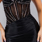 Thin Strap Sequin V-Neckline Short Party Dress by Cinderella Couture USA AS8121J