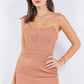 One Shoulder Scoop Neckline Short Party Dress by Cinderella Couture USA AS8124J