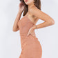 One Shoulder Scoop Neckline Short Party Dress by Cinderella Couture USA AS8124J