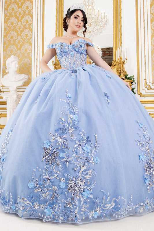 Sweetheart Neckline A-Line Quinceanera Dress by Cinderella Couture USA AS8125J