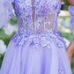 3D Floral Layered Tulle A-Line Party Dress by Cinderella Couture USA AS8130J