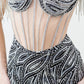 Strapless Off Shoulder Leg Slit Party Dress by Cinderella Couture USA AS8147J