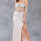 Strapless Off Shoulder Leg Slit Party Dress by Cinderella Couture USA AS8147J