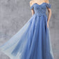 Off Shoulder Embroider A-Line Gown by Cinderella Couture USA AS8152J