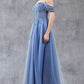 Off Shoulder Embroider A-Line Gown by Cinderella Couture USA AS8152J