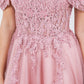 Off Shoulder Embroider A-Line Gown by Cinderella Couture USA AS8152J