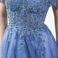 Off Shoulder Embroider A-Line Gown by Cinderella Couture USA AS8152J
