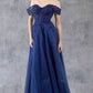 Off Shoulder Embroider A-Line Gown by Cinderella Couture USA AS8152J