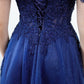 Off Shoulder Embroider A-Line Gown by Cinderella Couture USA AS8152J