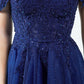 Off Shoulder Embroider A-Line Gown by Cinderella Couture USA AS8152J