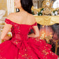 Off Shoulder Sweetheart Neckline Quinceanera Dress by Cinderella Couture USA AS8160J