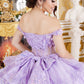 Off Shoulder Sweetheart Neckline Quinceanera Dress by Cinderella Couture USA AS8160J