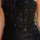 One Shoulder Sequin Leg Slit Party Dress by Cinderella Couture USA AS8162J