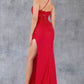 One Shoulder Sequin Leg Slit Party Dress by Cinderella Couture USA AS8162J
