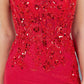 One Shoulder Sequin Leg Slit Party Dress by Cinderella Couture USA AS8162J