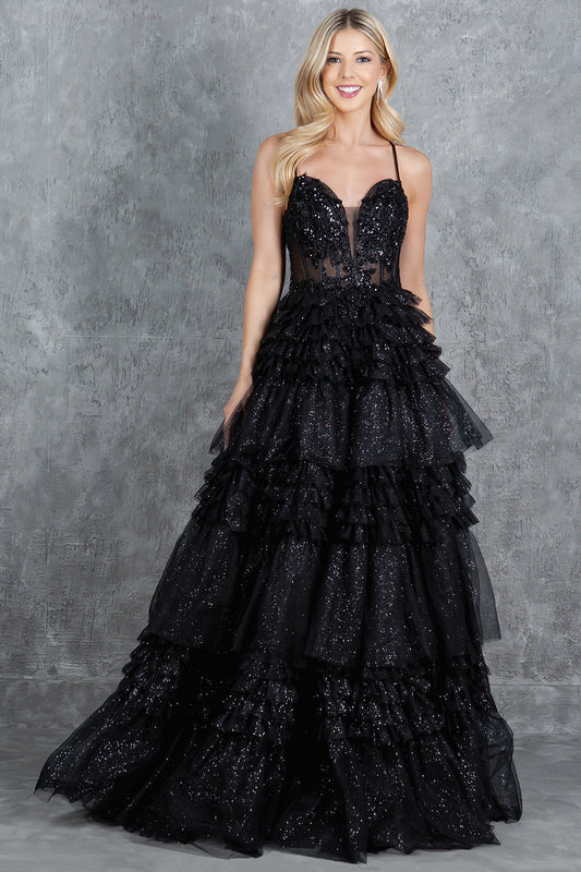 Tulle Sweetheart A-Line Party Dress by Cinderella Couture USA AS8163J