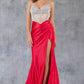 Sweetheart Neckline Leg Slit Party Dress by Cinderella Couture USA AS8171J