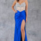Sweetheart Neckline Leg Slit Party Dress by Cinderella Couture USA AS8171J