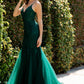 Embroidery V-Neckline Mermaid Party Dress by Cinderella Couture USA AS8178J
