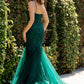 Embroidery V-Neckline Mermaid Party Dress by Cinderella Couture USA AS8178J
