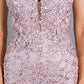 Embroidery V-Neckline Mermaid Party Dress by Cinderella Couture USA AS8178J
