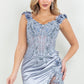 Lace Off Shoulder Short Party Dress by Cinderella Couture USA AS8181JS