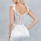 Lace Off Shoulder Short Party Dress by Cinderella Couture USA AS8181JS