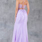 Sequin Scoop Neckline Leg Slit Party Dress by Cinderella Couture USA AS8185J