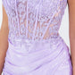 Sequin Scoop Neckline Leg Slit Party Dress by Cinderella Couture USA AS8185J
