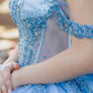 Off Shoulder Long Tail Quinceanera Dress by Cinderella Couture USA AS8190J