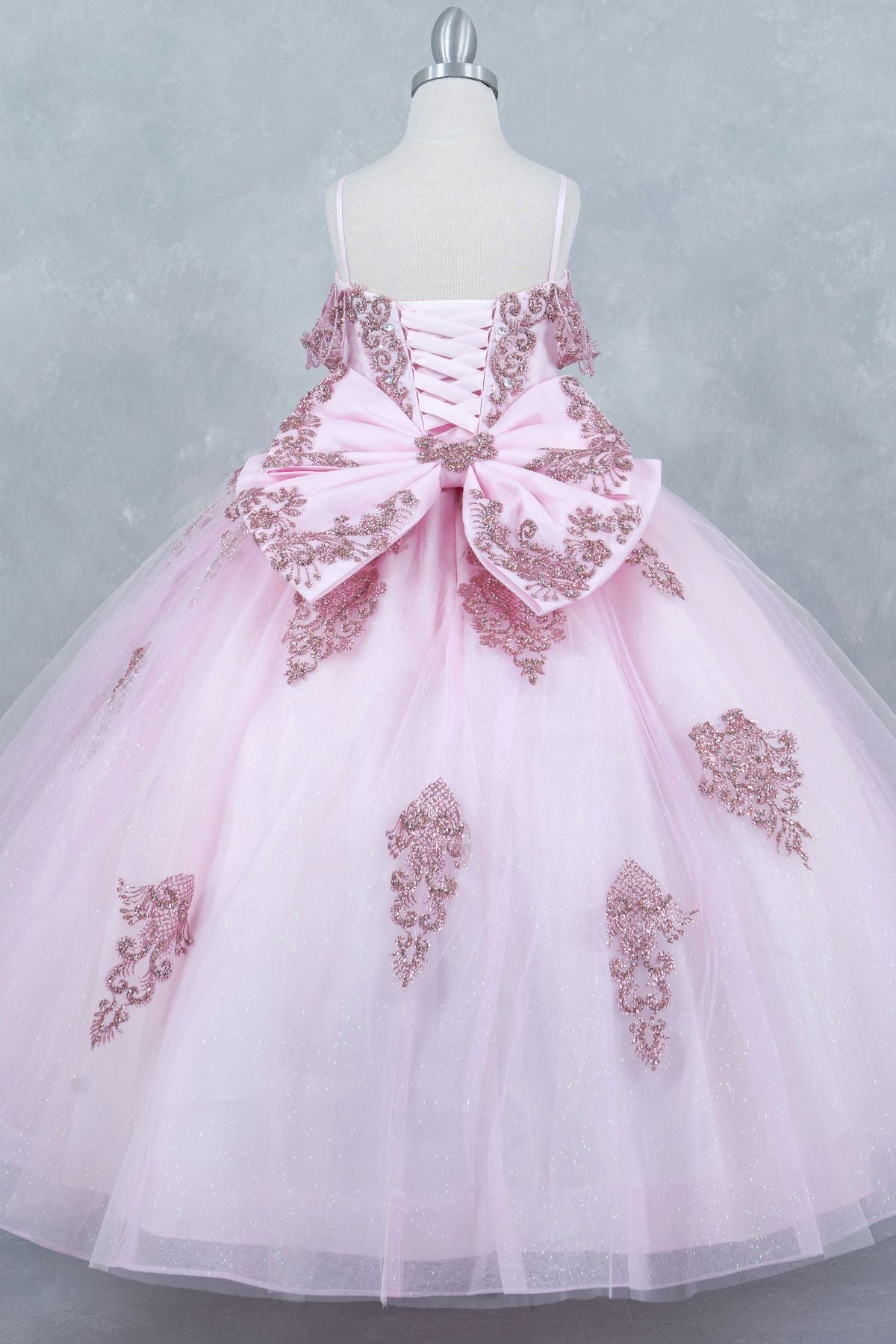 Off Shoulder A-Line Girl Communion Dress by Cinderella Couture USA AS8190