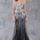 Stone Dangles Strap Sheath Party Dress by Cinderella Couture USA AS8192J