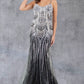 Stone Dangles Strap Sheath Party Dress by Cinderella Couture USA AS8192J