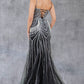 Stone Dangles Strap Sheath Party Dress by Cinderella Couture USA AS8192J