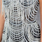 Stone Dangles Strap Sheath Party Dress by Cinderella Couture USA AS8192J
