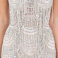 Stone Dangles Strap Sheath Party Dress by Cinderella Couture USA AS8192J