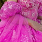 Off Shoulder Puff Sleeve Quinceanera Dress by Cinderella Couture USA AS8210J