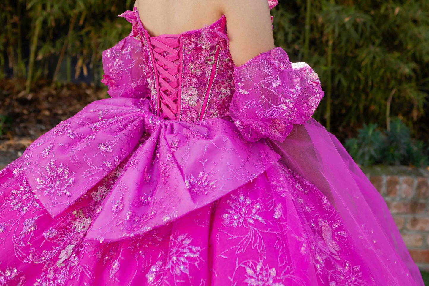 Off Shoulder Puff Sleeve Quinceanera Dress by Cinderella Couture USA AS8210J
